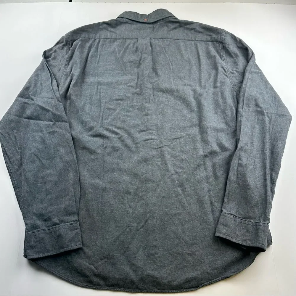 J.Crew Men’s SZ XL Slim Gray Button Down Shirt Brushed Cotton Flannel Classic